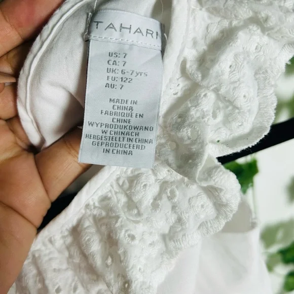 Tahari White Embroidered Dress - Picture 5 of 5
